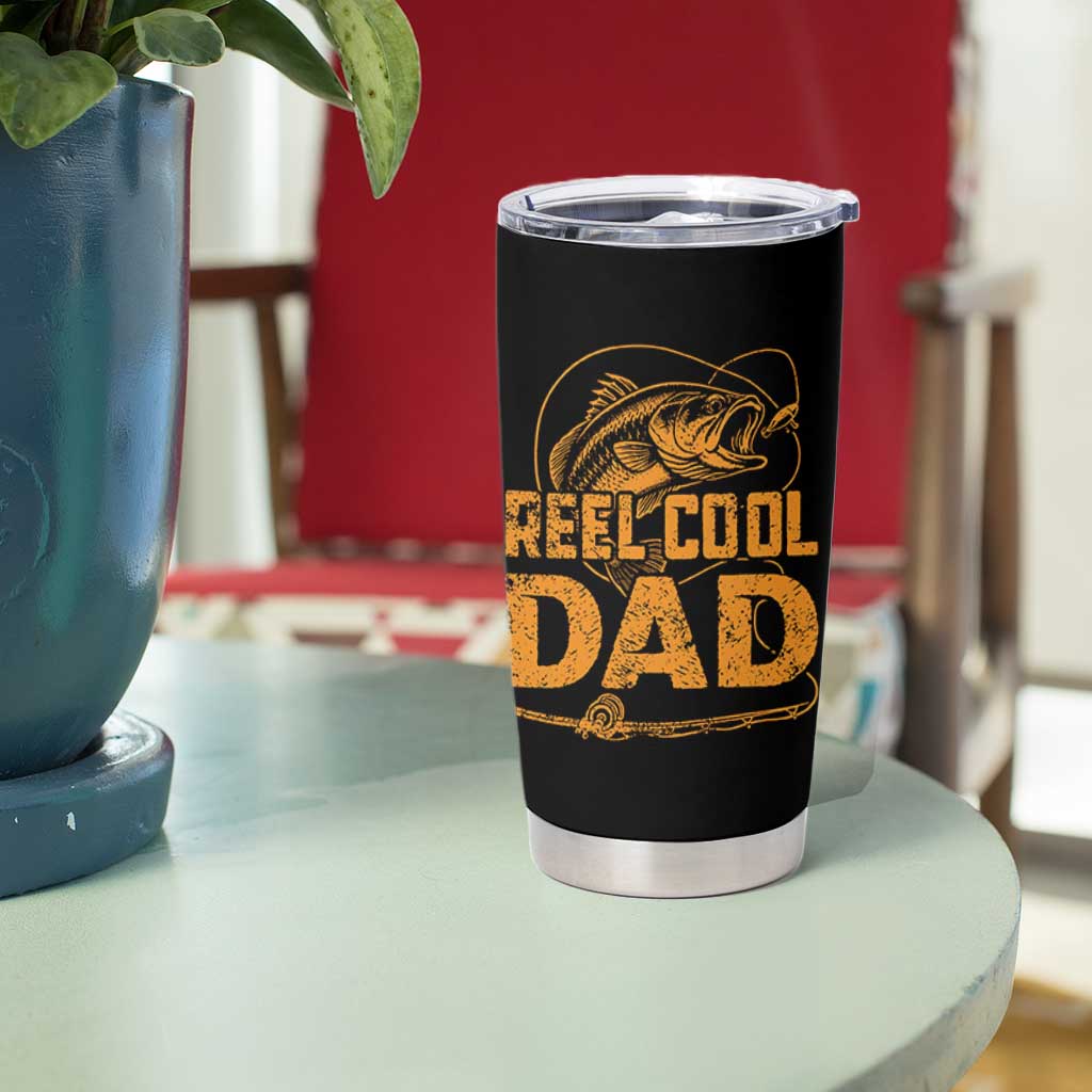 Reel Cool Dad Tumbler Cup Funny Fishing Fisherman Fathers Day