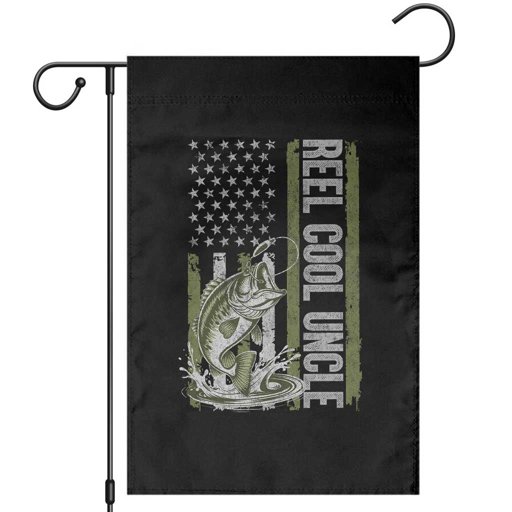 Uncle Fishing Garden Flag Reel Cool Uncle Fisherman US Flag