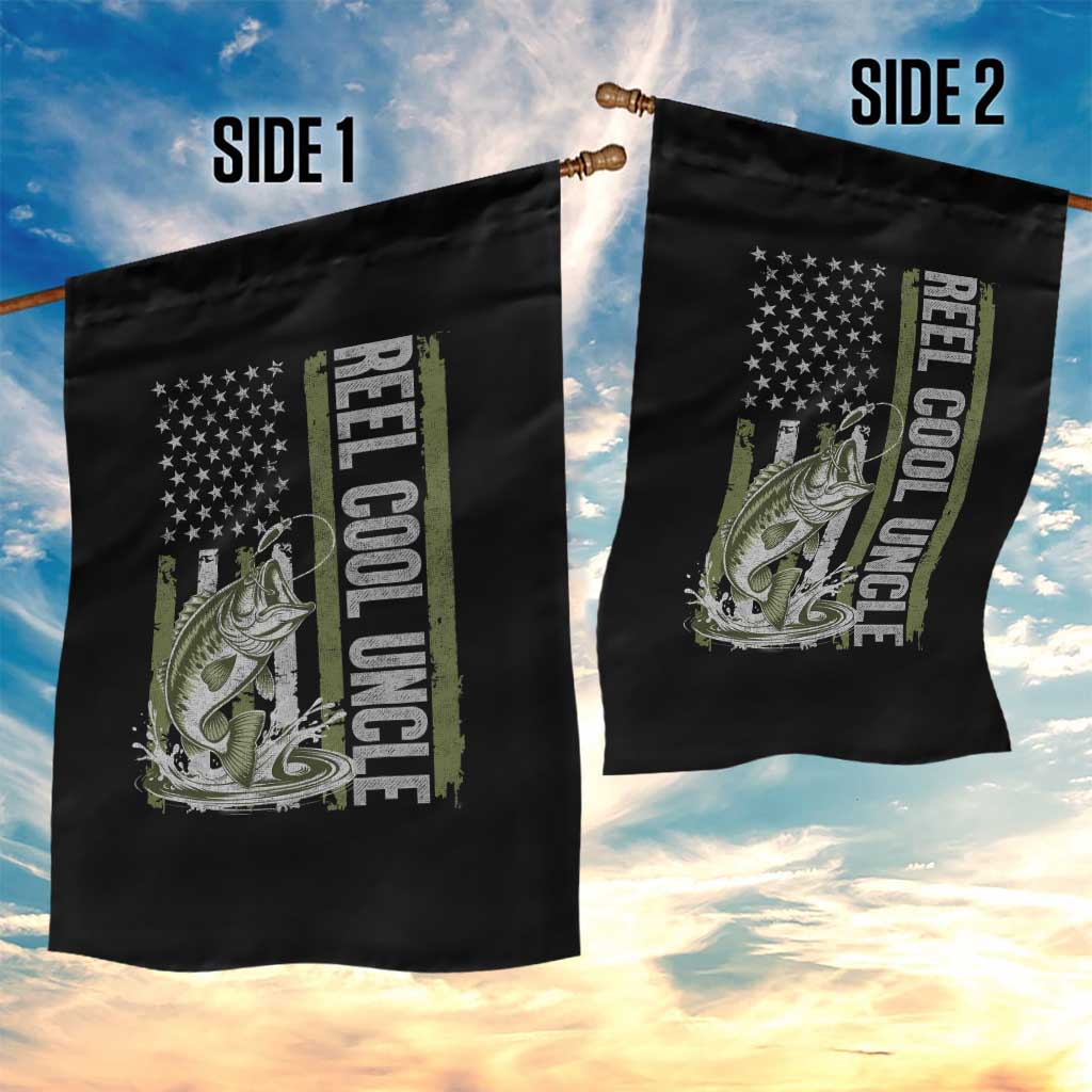 Uncle Fishing Garden Flag Reel Cool Uncle Fisherman US Flag