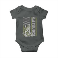 Uncle Fishing Baby Onesie Reel Cool Uncle Fisherman US Flag