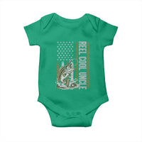 Uncle Fishing Baby Onesie Reel Cool Uncle Fisherman US Flag
