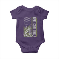 Uncle Fishing Baby Onesie Reel Cool Uncle Fisherman US Flag