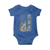 Uncle Fishing Baby Onesie Reel Cool Uncle Fisherman US Flag