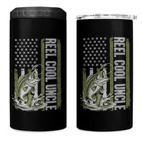 Uncle Fishing 4 in 1 Can Cooler Tumbler Reel Cool Uncle Fisherman US Flag
