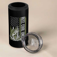 Uncle Fishing 4 in 1 Can Cooler Tumbler Reel Cool Uncle Fisherman US Flag