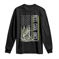 Uncle Fishing Long Sleeve Shirt Reel Cool Uncle Fisherman US Flag