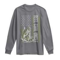 Uncle Fishing Long Sleeve Shirt Reel Cool Uncle Fisherman US Flag