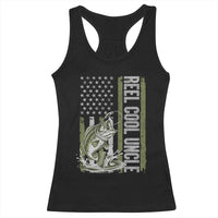 Uncle Fishing Racerback Tank Top Reel Cool Uncle Fisherman US Flag