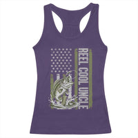 Uncle Fishing Racerback Tank Top Reel Cool Uncle Fisherman US Flag