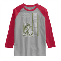 Uncle Fishing Raglan Shirt Reel Cool Uncle Fisherman US Flag