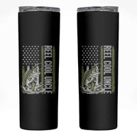 Uncle Fishing Skinny Tumbler Reel Cool Uncle Fisherman US Flag