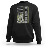 Uncle Fishing Sweatshirt Reel Cool Uncle Fisherman US Flag