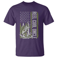 Uncle Fishing T Shirt Reel Cool Uncle Fisherman US Flag