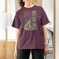 Uncle Fishing T Shirt For Women Reel Cool Uncle Fisherman US Flag