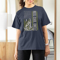 Uncle Fishing T Shirt For Women Reel Cool Uncle Fisherman US Flag