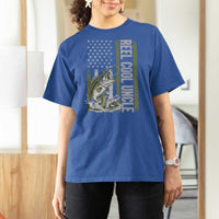 Uncle Fishing T Shirt For Women Reel Cool Uncle Fisherman US Flag