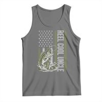 Uncle Fishing Tank Top Reel Cool Uncle Fisherman US Flag