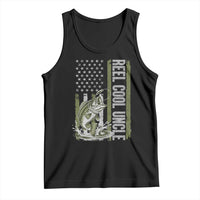 Uncle Fishing Tank Top Reel Cool Uncle Fisherman US Flag