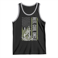 Uncle Fishing Tank Top Reel Cool Uncle Fisherman US Flag