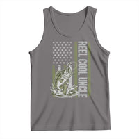 Uncle Fishing Tank Top Reel Cool Uncle Fisherman US Flag