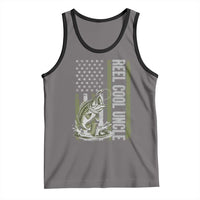 Uncle Fishing Tank Top Reel Cool Uncle Fisherman US Flag