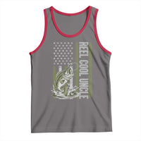 Uncle Fishing Tank Top Reel Cool Uncle Fisherman US Flag