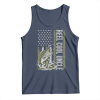 Uncle Fishing Tank Top Reel Cool Uncle Fisherman US Flag