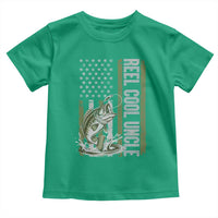 Uncle Fishing Toddler T Shirt Reel Cool Uncle Fisherman US Flag