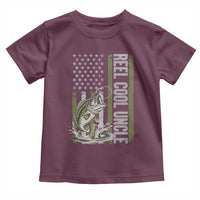 Uncle Fishing Toddler T Shirt Reel Cool Uncle Fisherman US Flag
