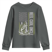 Uncle Fishing Youth Sweatshirt Reel Cool Uncle Fisherman US Flag