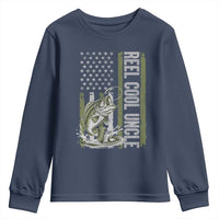 Uncle Fishing Youth Sweatshirt Reel Cool Uncle Fisherman US Flag