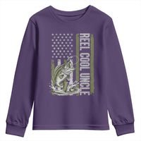 Uncle Fishing Youth Sweatshirt Reel Cool Uncle Fisherman US Flag