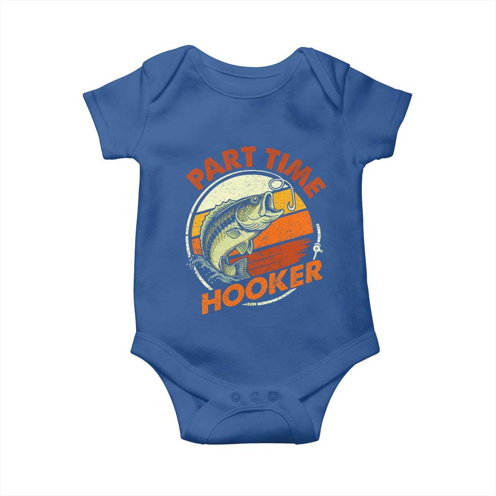 Part Time Hooker Baby Onesie Retro Funny Fishing