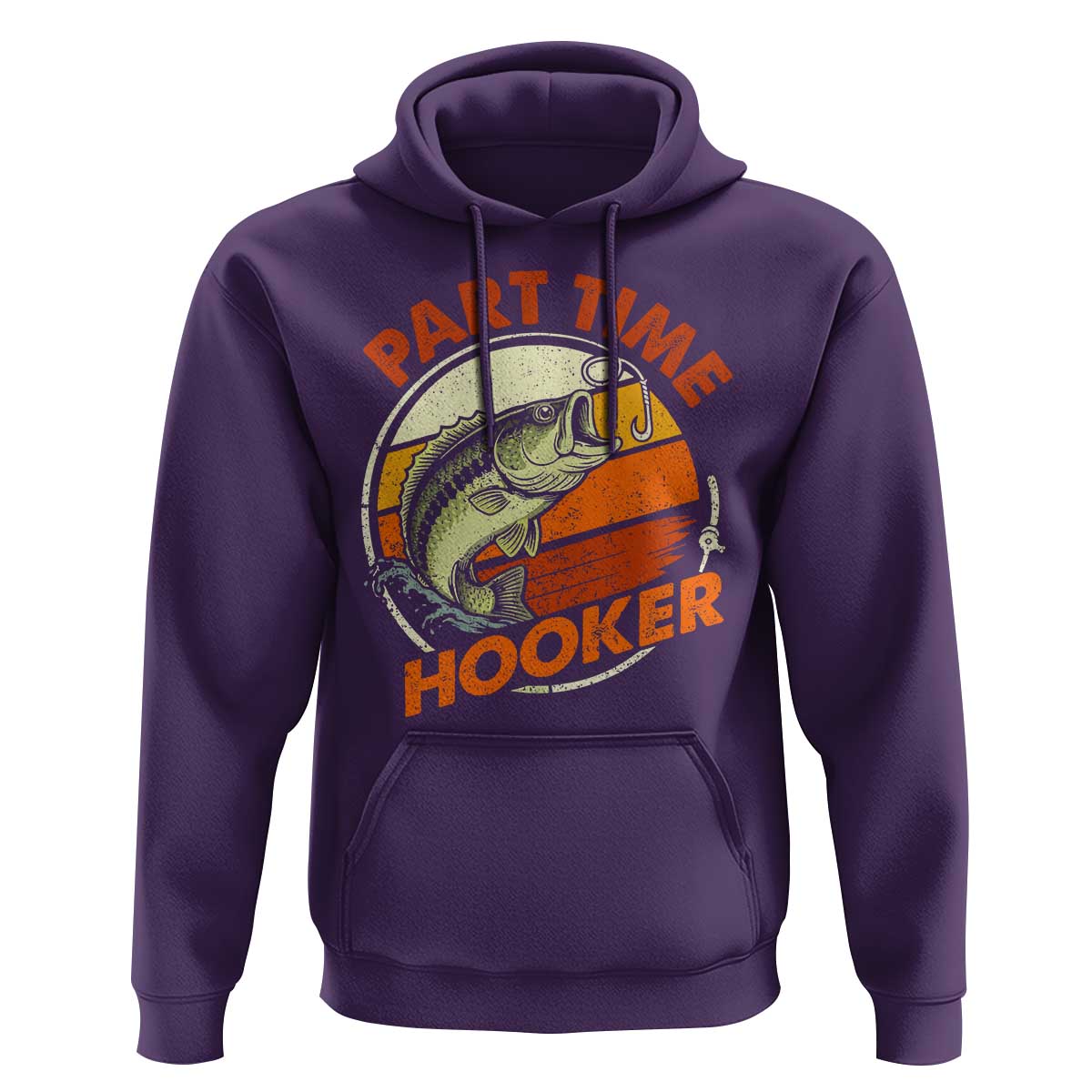 Part Time Hooker Hoodie Retro Funny Fishing