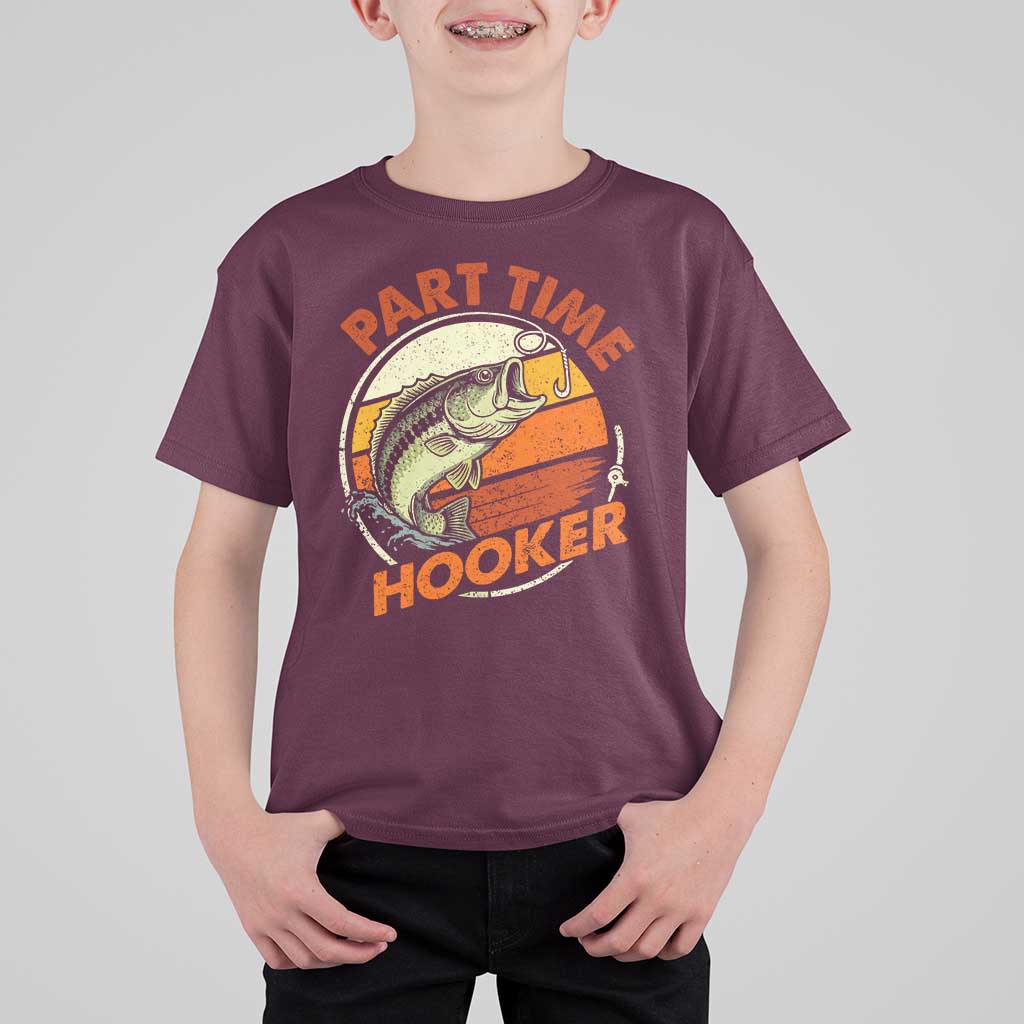 Part Time Hooker T Shirt For Kid Retro Funny Fishing
