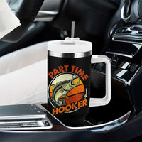 Part Time Hooker Tumbler With Handle Retro Funny Fishing