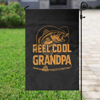 Reel Cool Grandpa Garden Flag Funny Fishing Fisherman Fathers Day