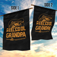 Reel Cool Grandpa Garden Flag Funny Fishing Fisherman Fathers Day