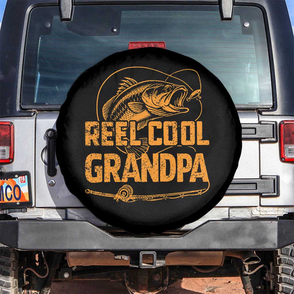 Reel Cool Grandpa Spare Tire Cover Funny Fishing Fisherman Fathers Day