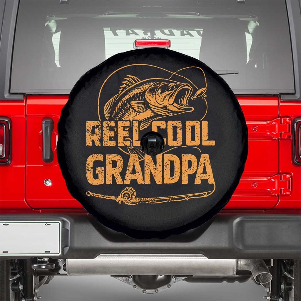 Reel Cool Grandpa Spare Tire Cover Funny Fishing Fisherman Fathers Day