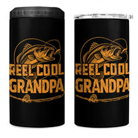 Reel Cool Grandpa 4 in 1 Can Cooler Tumbler Funny Fishing Fisherman Fathers Day