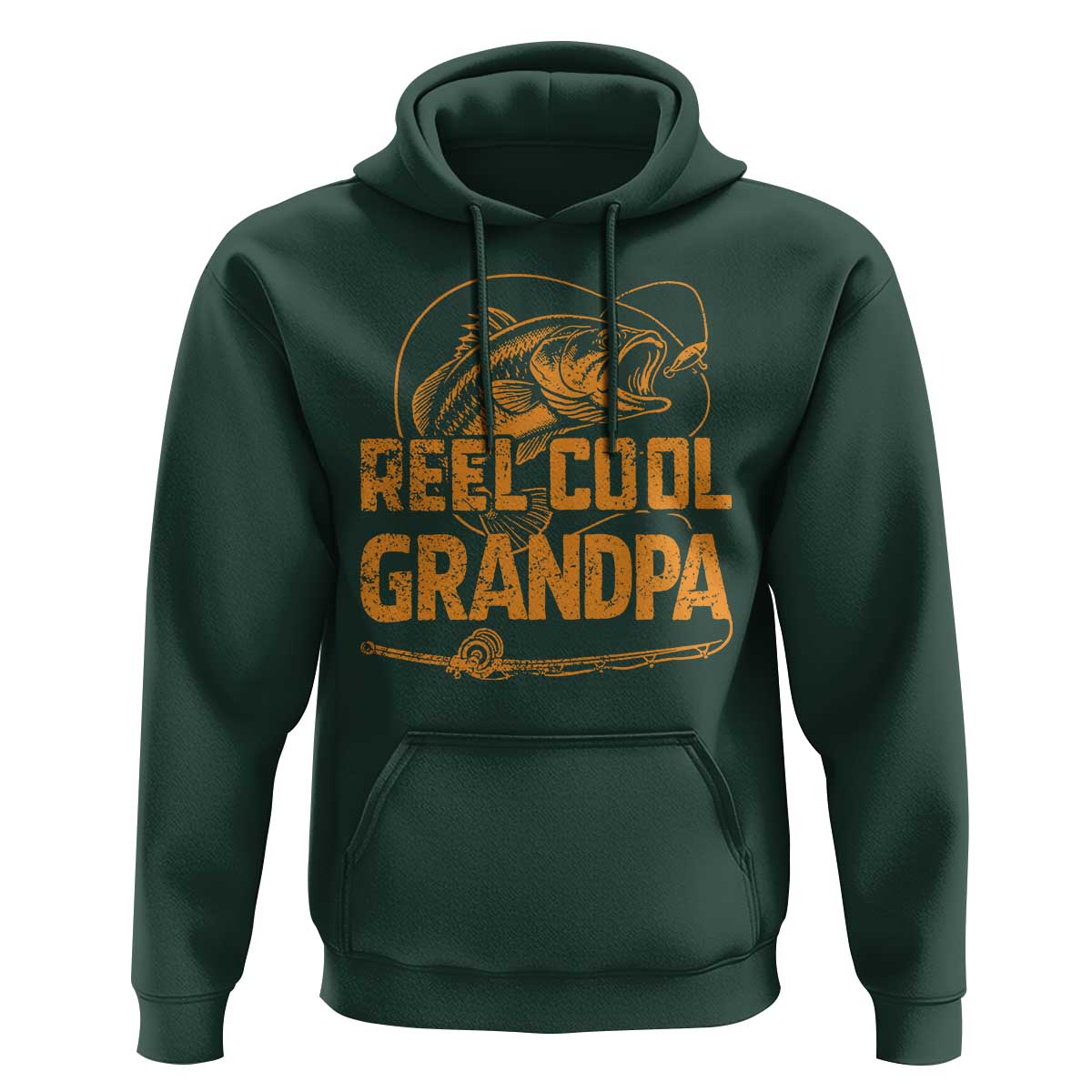 Reel Cool Grandpa Hoodie Funny Fishing Fisherman Fathers Day