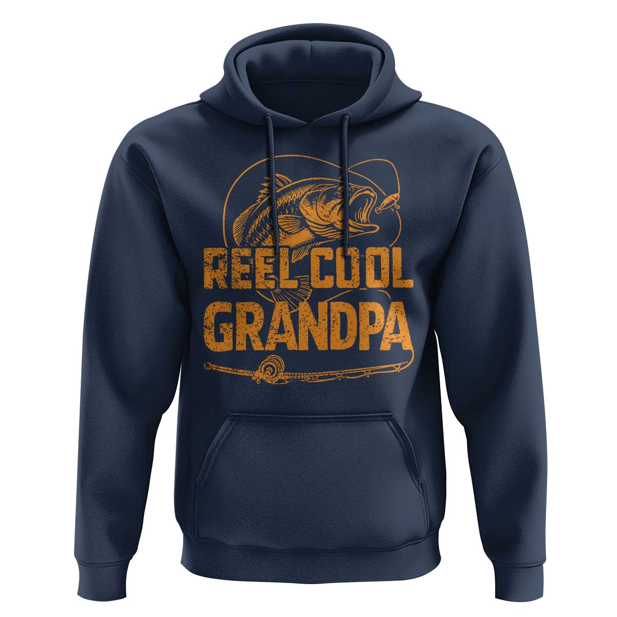 Reel Cool Grandpa Hoodie Funny Fishing Fisherman Fathers Day