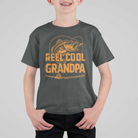 Reel Cool Grandpa T Shirt For Kid Funny Fishing Fisherman Fathers Day