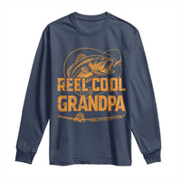 Reel Cool Grandpa Long Sleeve Shirt Funny Fishing Fisherman Fathers Day