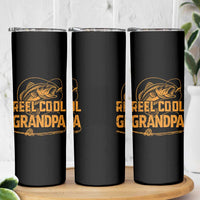 Reel Cool Grandpa Skinny Tumbler Funny Fishing Fisherman Fathers Day