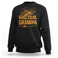 Reel Cool Grandpa Sweatshirt Funny Fishing Fisherman Fathers Day