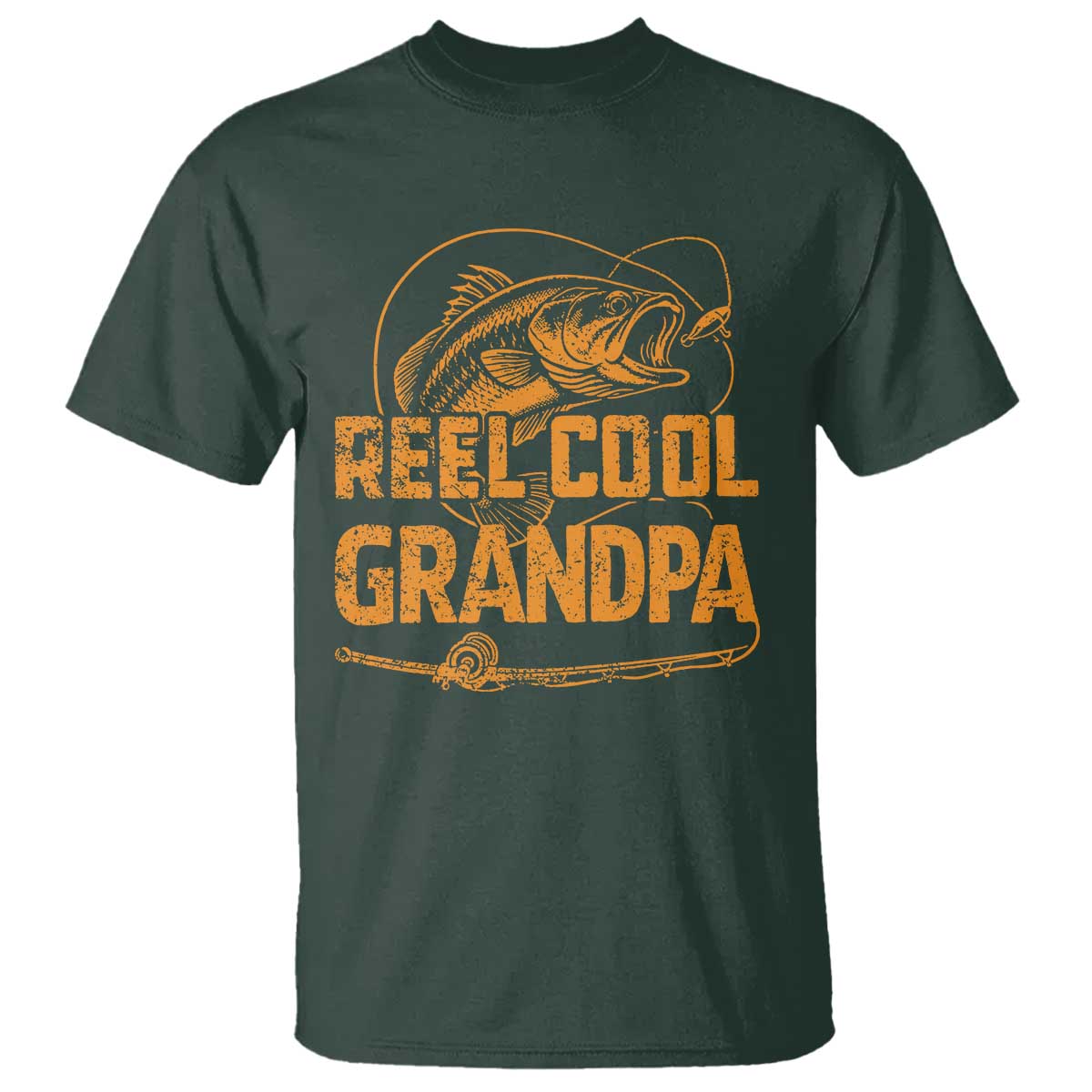 Reel Cool Grandpa T Shirt Funny Fishing Fisherman Fathers Day