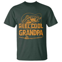 Reel Cool Grandpa T Shirt Funny Fishing Fisherman Fathers Day