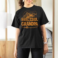 Reel Cool Grandpa T Shirt For Women Funny Fishing Fisherman Fathers Day